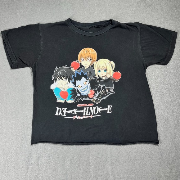 Death Note Anime Graphic crop Tee chibbi Jump Hot Topic Black T-Shirt S - Picture 1 of 7